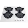 Whirlpool AKT 625/WH, juoda, balta, įmontuojama 60 cm, dujinė, 4 zonos (-ų)