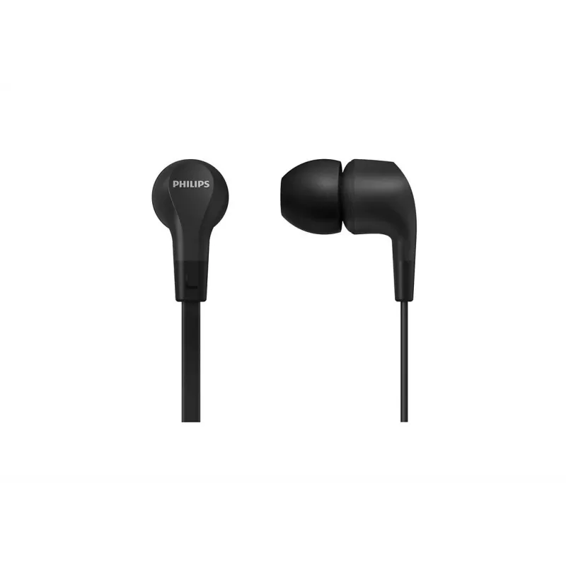 Laidinės į ausis įdedamos ausinės Philips TAE1105BK/00 — juodos, intraauralinės, 1,2 m laidas, 14,7 g