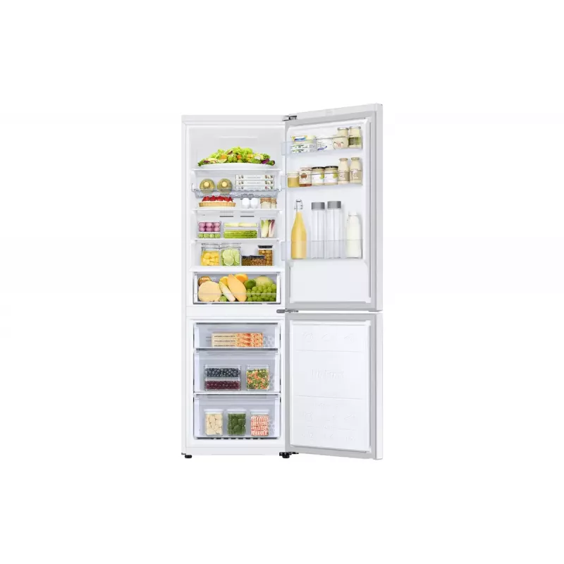 Laisvai pastatomas šaldytuvas Samsung RB34C672EWW – 344 L bendras tūris (šaldytuvo skyrius 230 L / šaldiklio skyrius 114 L), No Frost, baltas