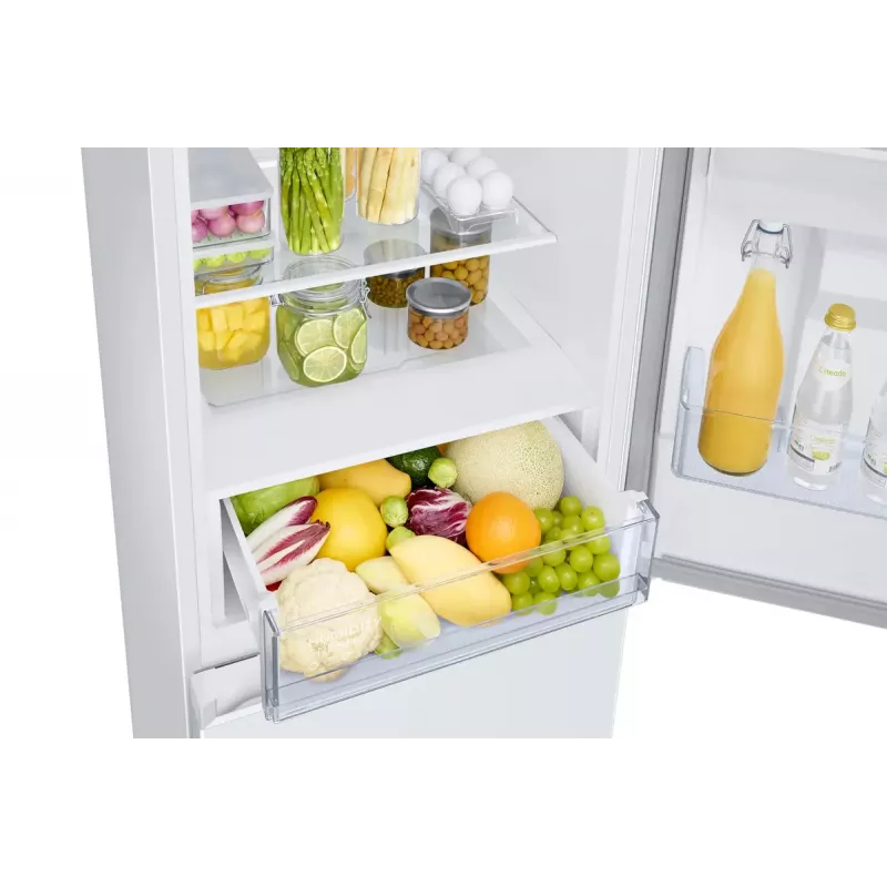 Laisvai pastatomas šaldytuvas Samsung RB34C672EWW – 344 L bendras tūris (šaldytuvo skyrius 230 L / šaldiklio skyrius 114 L), No Frost, baltas