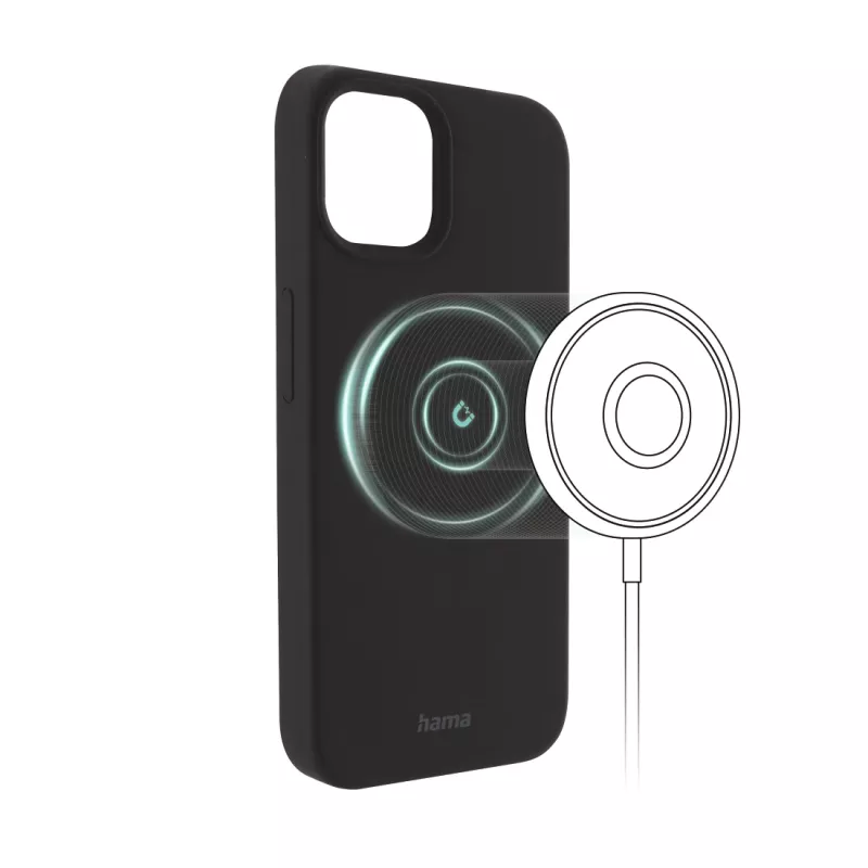 Hama MagCase Finest Feel PRO mobiliojo telefono dėklas 15,5 cm (6,1 colio) Dangtelis Juoda