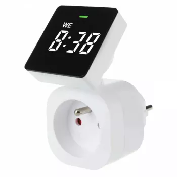 Skaitmeninis laikmačio jungiklis GreenBlue GB610E, maks. apkrova 16 A, IP20, programuojami įjungimo/išjungimo ciklai
