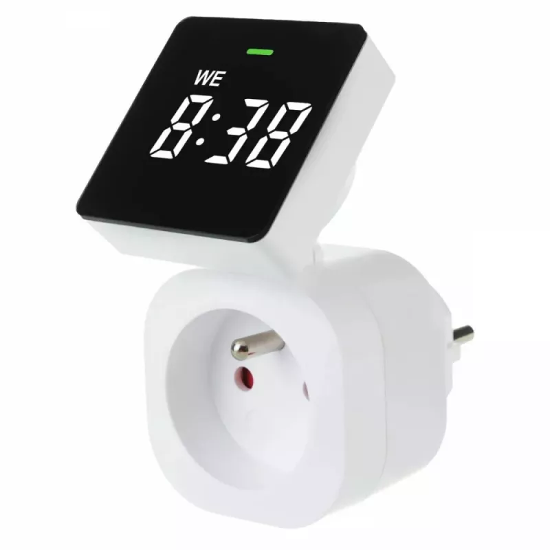 Skaitmeninis laikmačio jungiklis GreenBlue GB610E, maks. apkrova 16 A, IP20, programuojami įjungimo/išjungimo ciklai