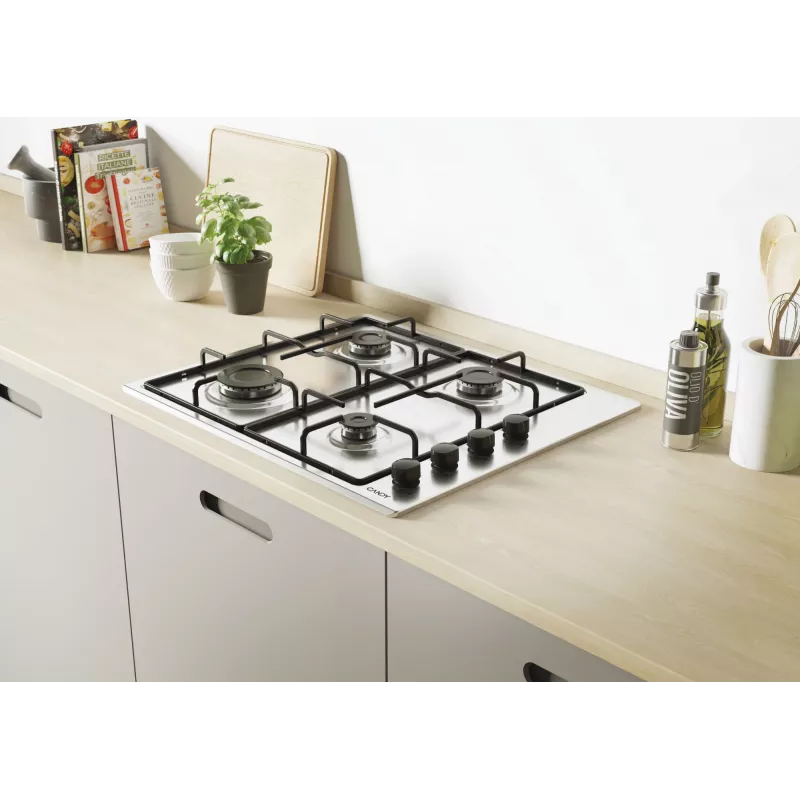 Candy Smart CHW6LBX/4U Nerūdijantis plienas Įmontuojama 60 cm Dujinė 4 zonos(-ų)