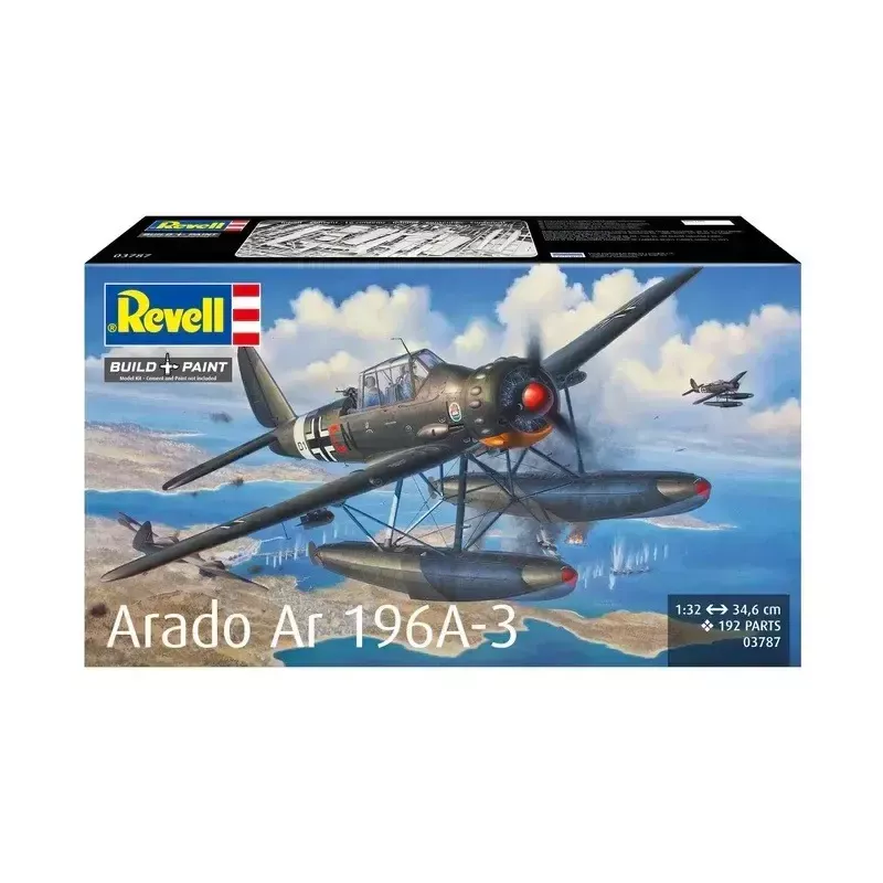 Plastikinis modelis REVELL ARADO AR 196A-3 hidroplanas 1:32 mastelio rinkinys