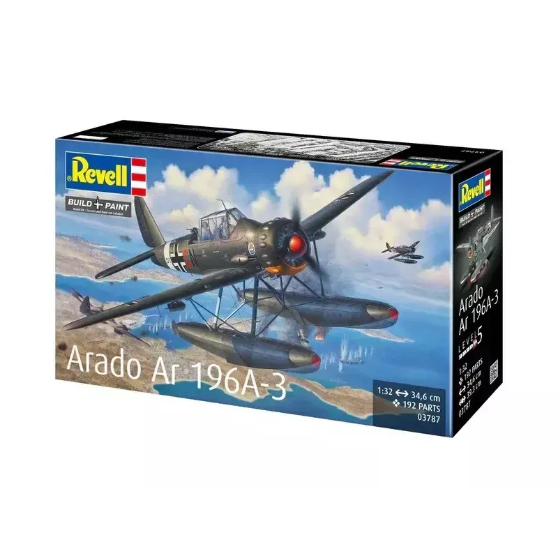 Plastikinis modelis REVELL ARADO AR 196A-3 hidroplanas 1:32 mastelio rinkinys