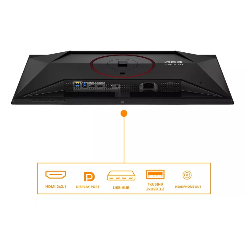 AOC G4 Q27G4SDR kompiuterio monitorius 67,3 cm (26,5 colio) 2560 x 1440 pikselių Quad HD QD-OLED juodas, raudonas
