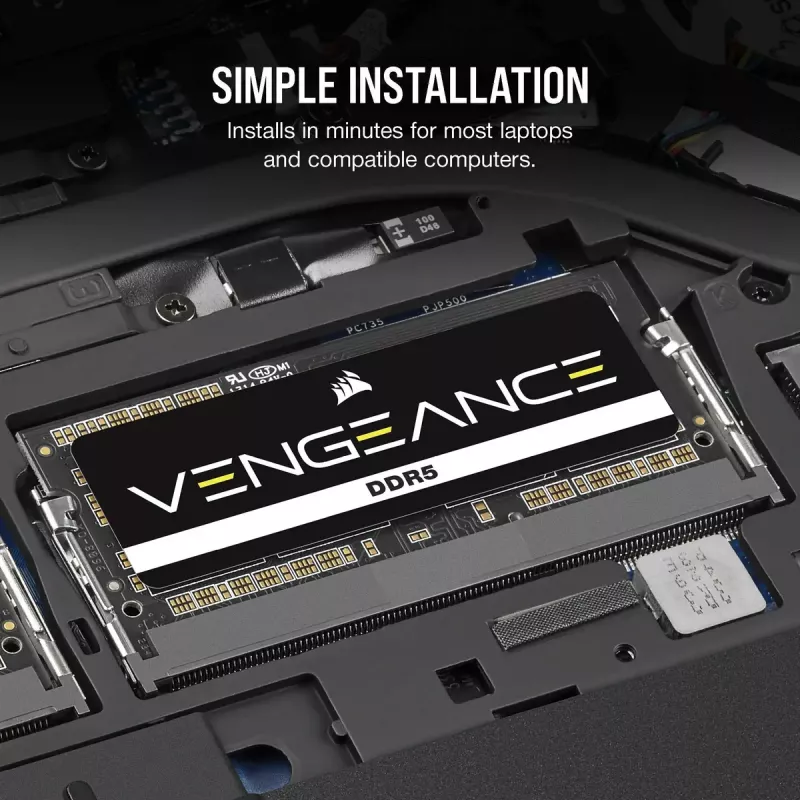 Nešiojamojo kompiuterio atmintis CORSAIR Vengeance DDR5 24 GB SO-DIMM 4800 MHz 262 kontaktų 1,1 V CL40