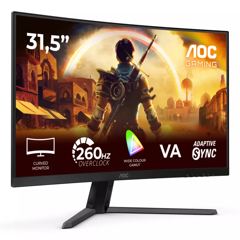 AOC G4 C32G42ZE kompiuterio monitorius 80 cm (31.5 colio) 1920 x 1080 pikselių Full HD LED juoda, raudona