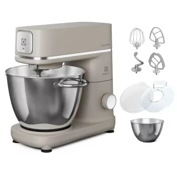 Stacionarus maišytuvas Electrolux E6KM1-4PPT — 1200 W, 6 L dubuo, satino plienas/perlas