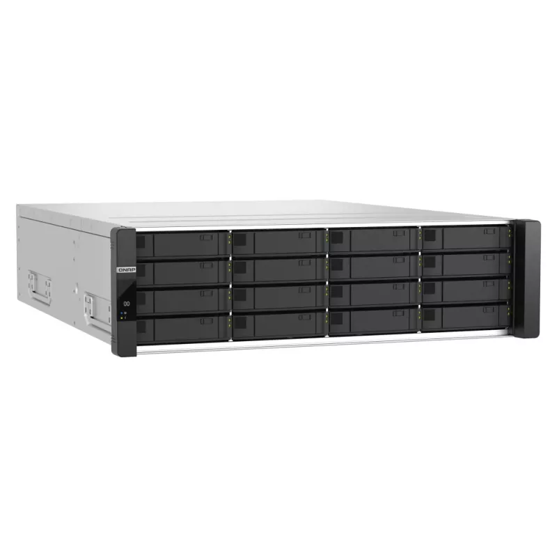 QNAP ES1686dc R2 NAS Rack (3U) Intel® Xeon® D D-2142IT 48 GB DDR4 0 TB QNAP QES Juoda, Pilka