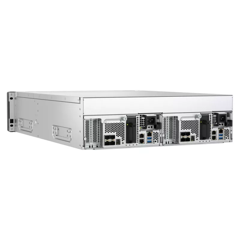 QNAP ES1686dc R2 NAS Rack (3U) Intel® Xeon® D D-2142IT 48 GB DDR4 0 TB QNAP QES Juoda, Pilka