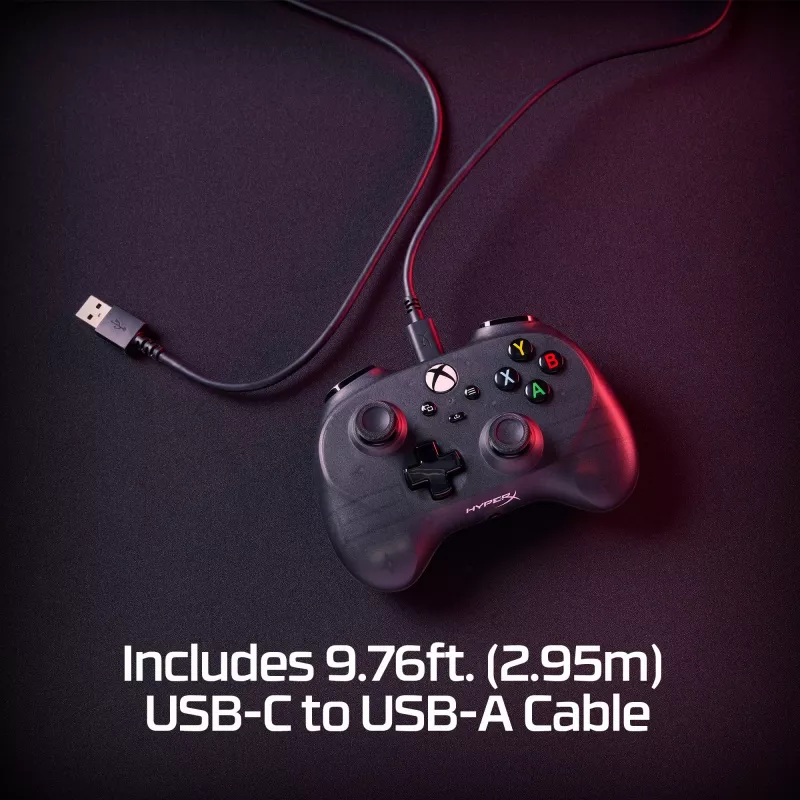 HyperX Clutch Tanto Mini WD žaidimų valdiklis, vairasvirtė, Xbox, Xbox One, laidinis, USB, juoda, 2,95 m