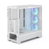 Fractal Design Pop 2 Air White TG RGB Midi Tower kompiuterio korpusas — ATX/Micro‑ATX/Mini‑ITX, grūdintas stiklas, 3x120 mm priekiniai ventiliatoriai