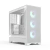 Fractal Design Pop 2 Air White TG RGB Midi Tower kompiuterio korpusas — ATX/Micro‑ATX/Mini‑ITX, grūdintas stiklas, 3x120 mm priekiniai ventiliatoriai