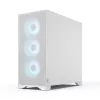 Fractal Design Pop 2 Air White TG RGB Midi Tower kompiuterio korpusas — ATX/Micro‑ATX/Mini‑ITX, grūdintas stiklas, 3x120 mm priekiniai ventiliatoriai