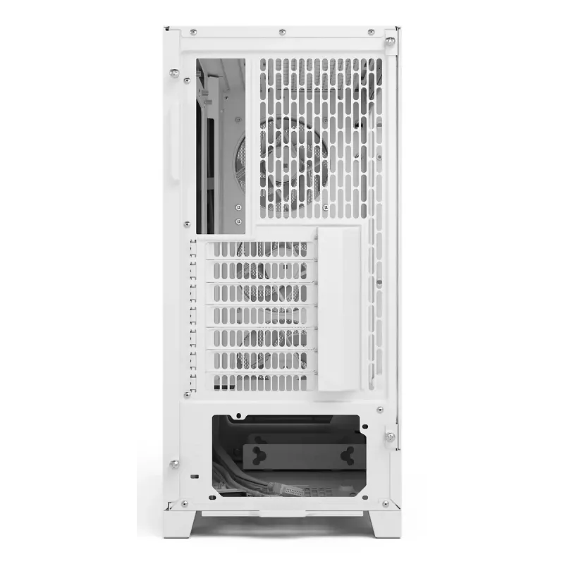 Fractal Design Pop 2 Air White TG RGB Midi Tower kompiuterio korpusas — ATX/Micro‑ATX/Mini‑ITX, grūdintas stiklas, 3x120 mm priekiniai ventiliatoriai