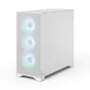 Fractal Design Pop 2 Air White TG RGB Midi Tower kompiuterio korpusas — ATX/Micro‑ATX/Mini‑ITX, grūdintas stiklas, 3x120 mm priekiniai ventiliatoriai