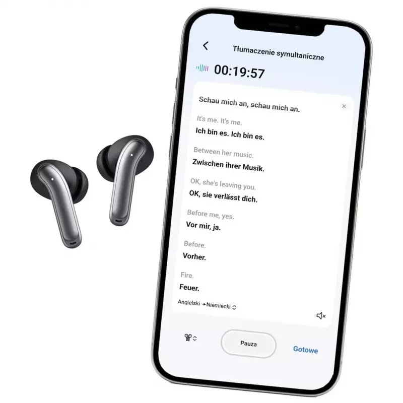 Belaidės į ausis įdedamos ausinės Audiocore AC591 PRO — hibridinis ANC, ENC, 6 mikrofonai, USB‑C įkrovimas, iki 9 val. atkūrimo, Tuya suderinama, juoda