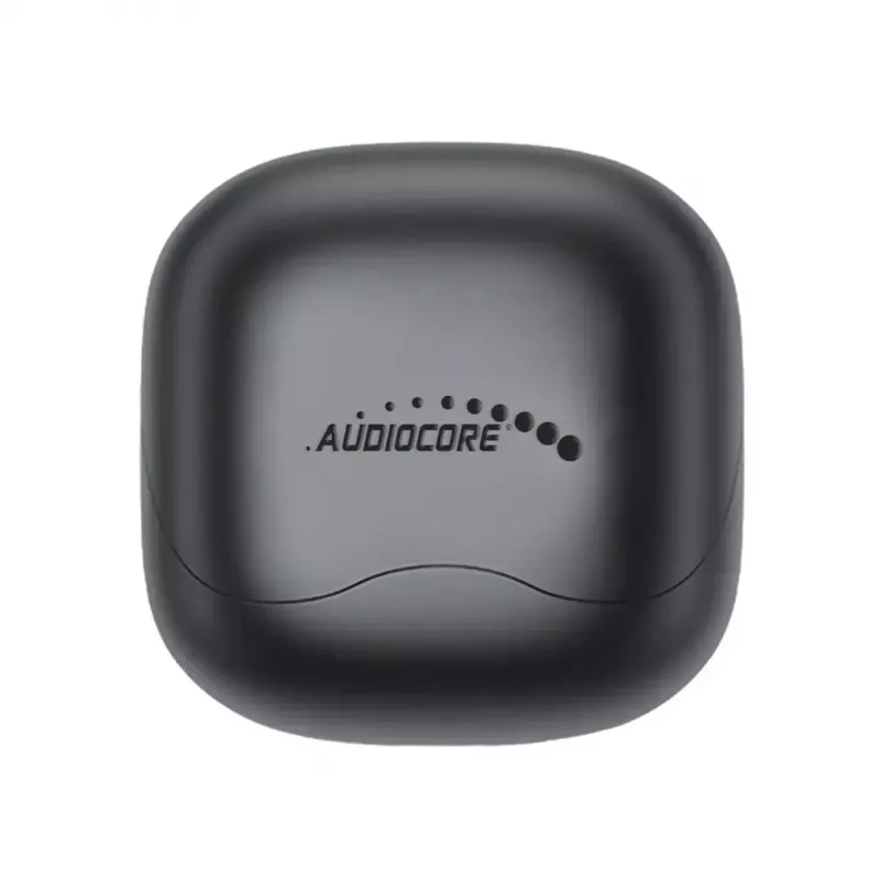 Belaidės į ausis įdedamos ausinės Audiocore AC591 PRO — hibridinis ANC, ENC, 6 mikrofonai, USB‑C įkrovimas, iki 9 val. atkūrimo, Tuya suderinama, juoda