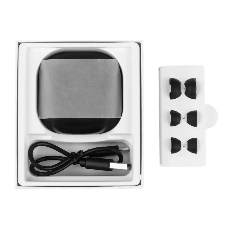 Belaidės į ausis įdedamos ausinės Audiocore AC591 PRO — hibridinis ANC, ENC, 6 mikrofonai, USB‑C įkrovimas, iki 9 val. atkūrimo, Tuya suderinama, juoda
