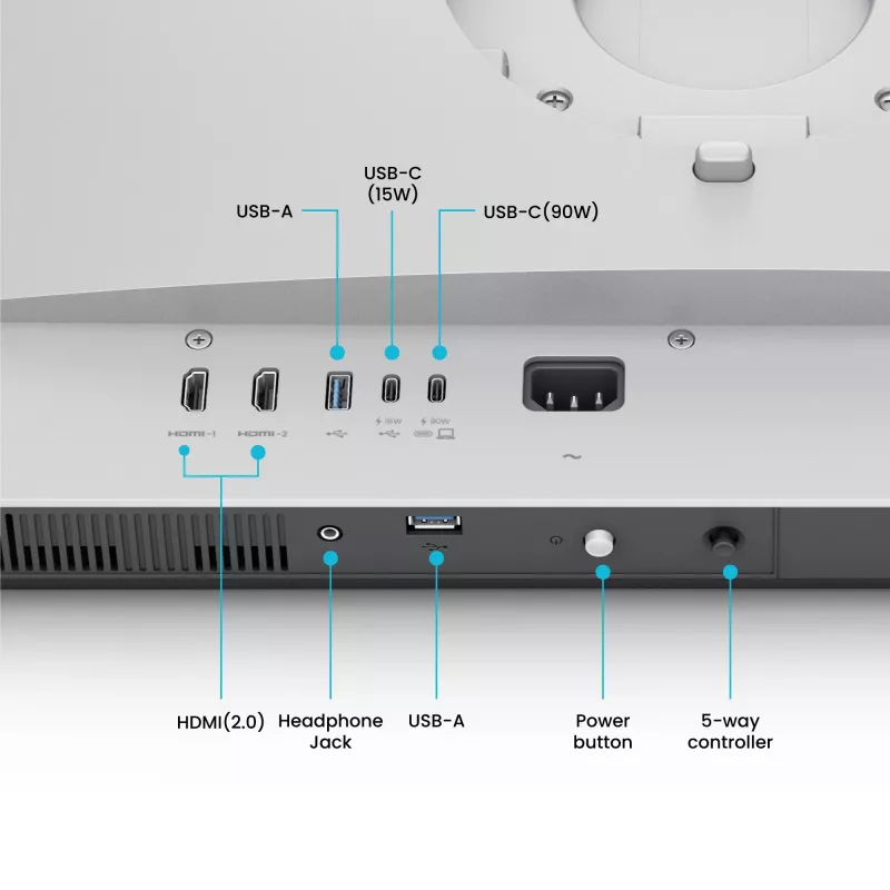 27 colių BenQ MA270UP IPS kompiuterio monitorius 3840 x 2160 4K Ultra HD, 5 ms, 450 cd/m², USB-C, įmontuoti garsiakalbiai, VESA, baltas
