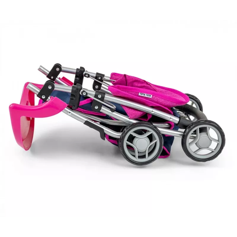 Vežimėlis lėlėms milly mally Kate Prestige Navy – lėlių vežimėlis, modelis 4752, tamsiai mėlynas