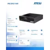 Stalinis kompiuteris MSI PRO DP21 14M-243BEU — Intel Core i5-14400, „Wi‑Fi“, „Bluetooth“, juodas