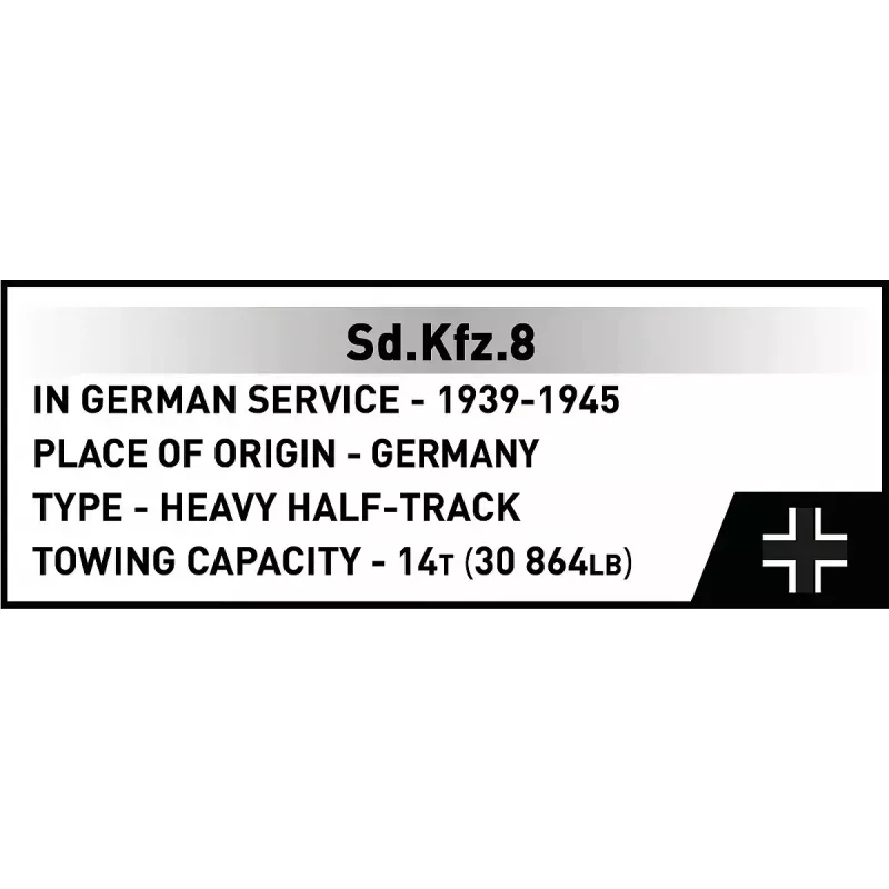 Cobi Blocks Sd.Kfz.8 su velkama 8,8 cm Flak 36 konstruktorius, 975 dalys