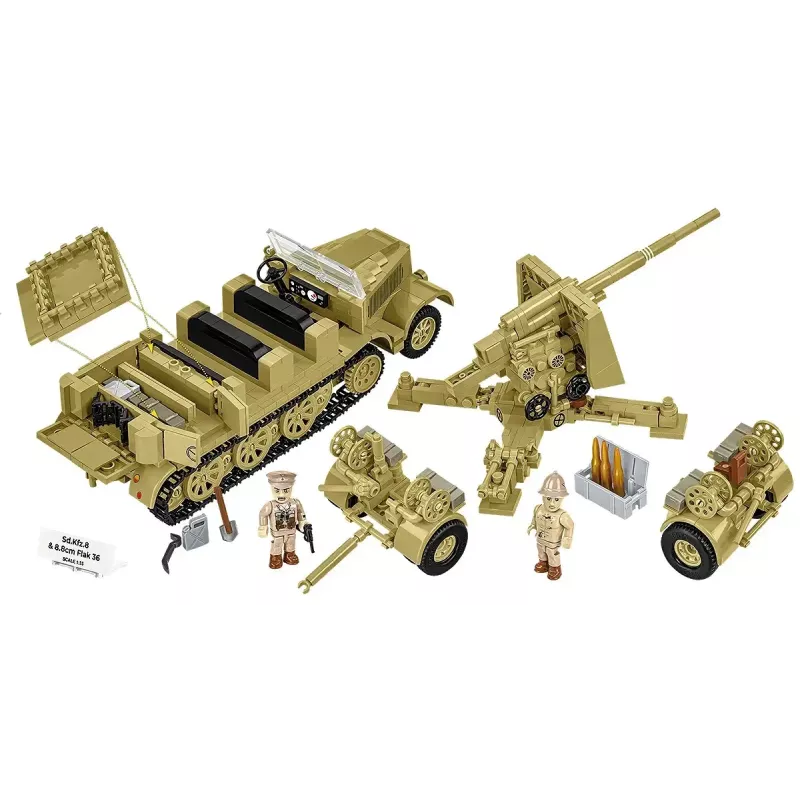 Cobi Blocks Sd.Kfz.8 su velkama 8,8 cm Flak 36 konstruktorius, 975 dalys