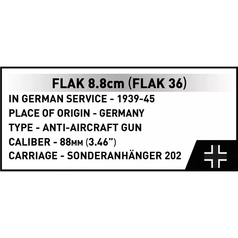 Cobi Blocks Sd.Kfz.8 su velkama 8,8 cm Flak 36 konstruktorius, 975 dalys