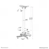 Neomounts CL25-550WH1 projektoriaus lubinis laikiklis - h 74,5-114,5 cm - lengvas montavimas - pilnas judėjimas