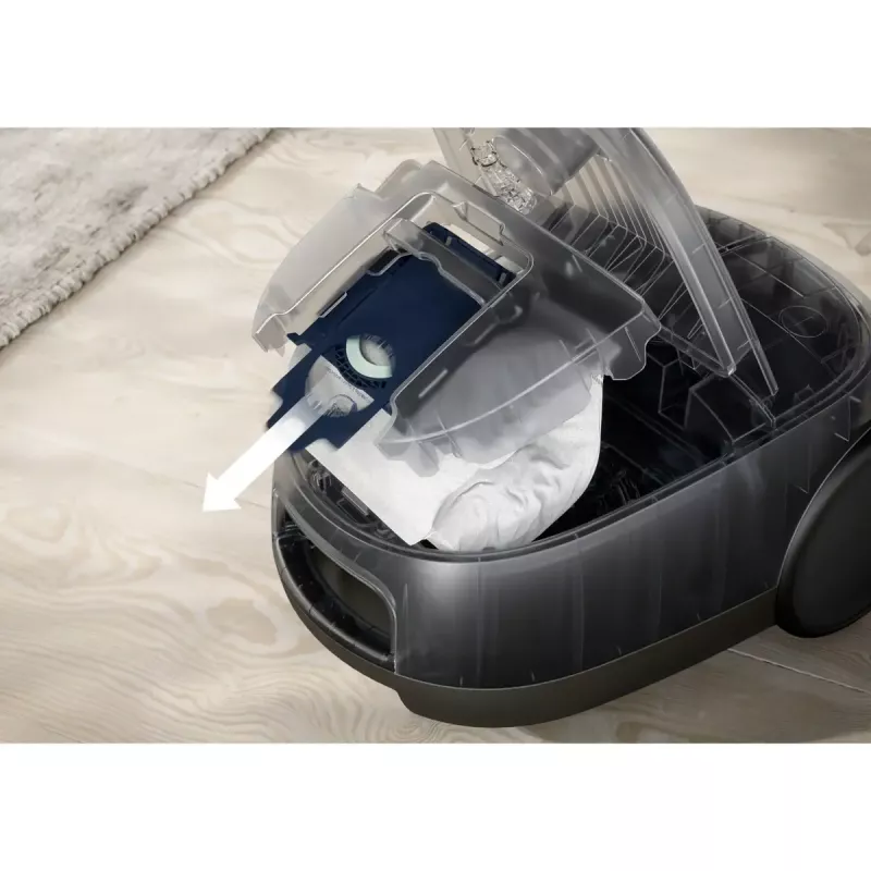 Cilindrinis dulkių siurblys Electrolux EB61CWPTD — 850 W, 3,5 L dulkių maišelis, sausas valymas, rožinis