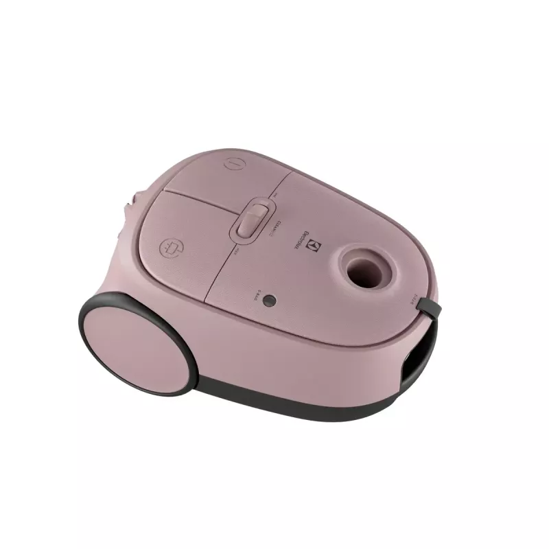 Cilindrinis dulkių siurblys Electrolux EB61CWPTD — 850 W, 3,5 L dulkių maišelis, sausas valymas, rožinis