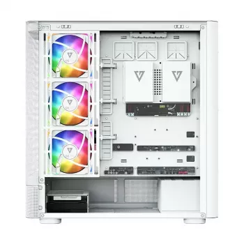 MODECOM VOLCANO AQ400 ARGB MIDI bokšto kompiuterio korpusas, baltas