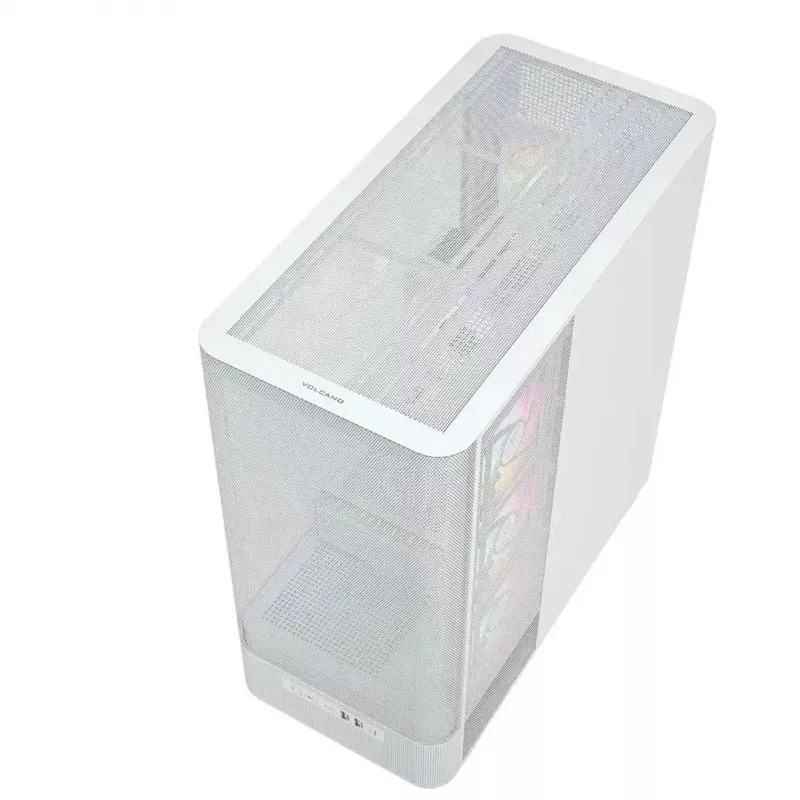 MODECOM VOLCANO AQ400 ARGB MIDI bokšto kompiuterio korpusas, baltas