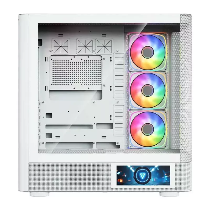 MODECOM VOLCANO AQ400 ARGB MIDI bokšto kompiuterio korpusas, baltas