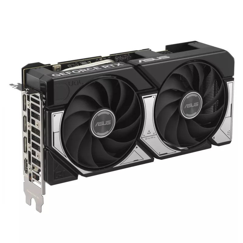 Vaizdo plokštė ASUS GeForce RTX 5060 Ti Dual — 8 GB GDDR7, 128 bitų, PCIe 5.0, aktyvus aušinimas (2 ventiliatoriai), maks. 7680×4320