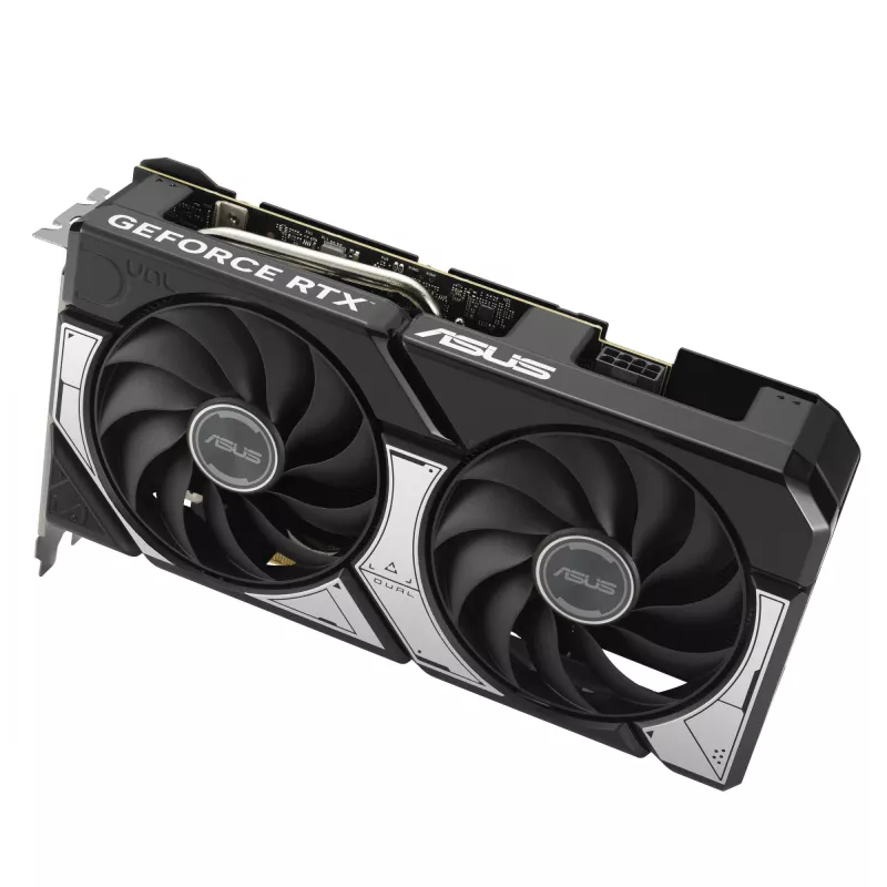 Vaizdo plokštė ASUS GeForce RTX 5060 Ti Dual — 8 GB GDDR7, 128 bitų, PCIe 5.0, aktyvus aušinimas (2 ventiliatoriai), maks. 7680×4320