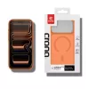 Crong Hybrid Matte Magnetic MagSafe dėklas iPhone 17 Pro — PC+TPU, permatomai oranžinė