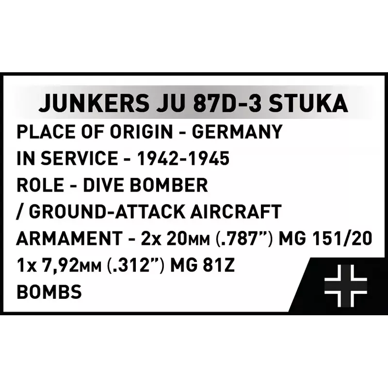 Cobi Blocks Junkers JU 87D-3 Stuka statybinis rinkinys 556 dalys