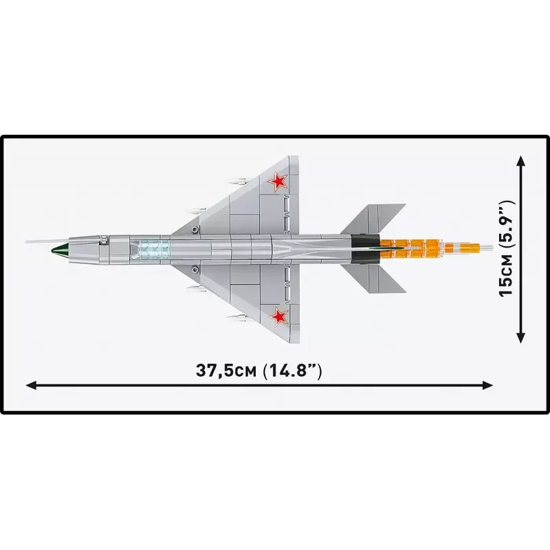 Konstrukciniai blokeliai Cobi Mig-21 MF, 381 blokelių rinkinys — statomas žaislo modelis