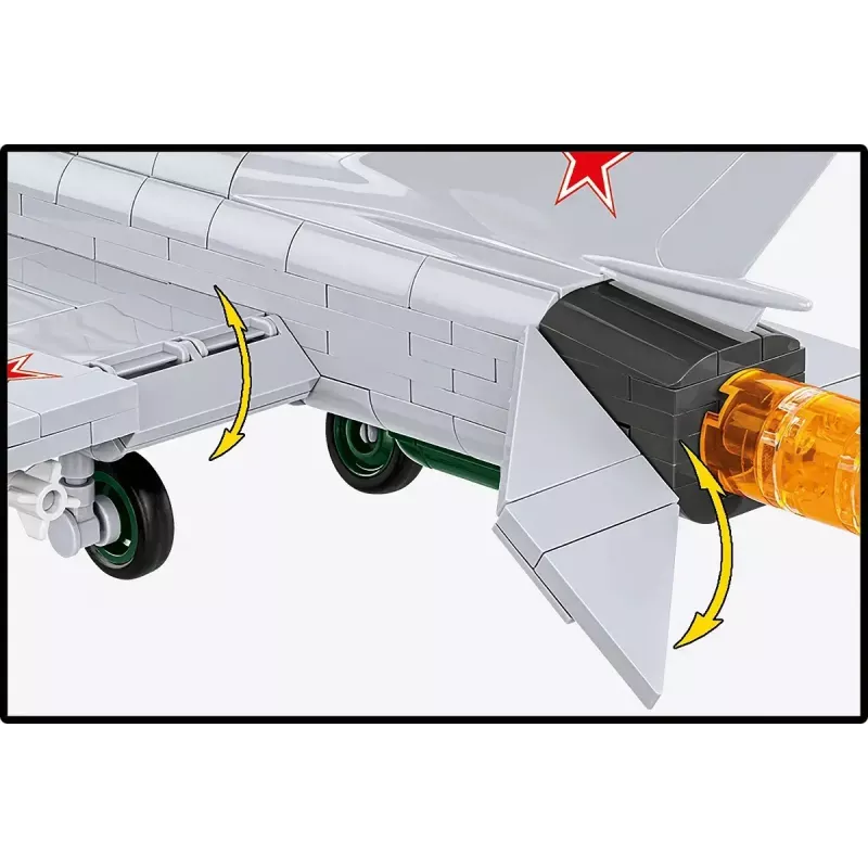 Konstrukciniai blokeliai Cobi Mig-21 MF, 381 blokelių rinkinys — statomas žaislo modelis
