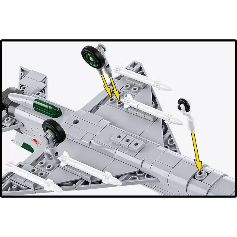 Konstrukciniai blokeliai Cobi Mig-21 MF, 381 blokelių rinkinys — statomas žaislo modelis