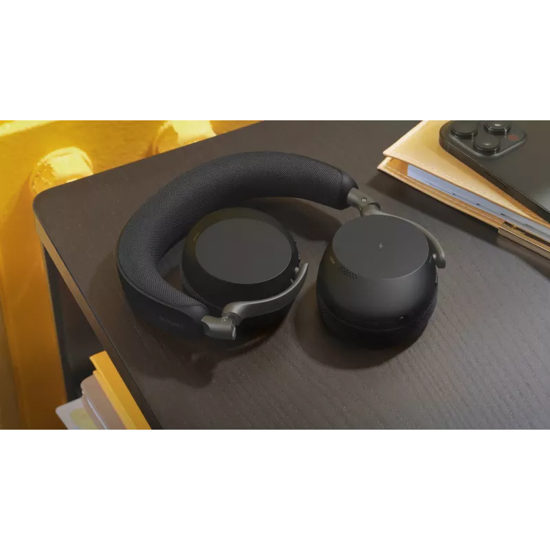 Jabra Evolve3 75 - UC Link390a - Juoda, Belaidis, 20 - 20000 Hz, Skambučiai/Muzika, 180 g, Ausinės, Juoda