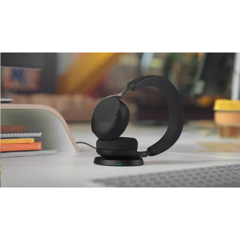 Jabra Evolve3 75 - MS Link390c - Juoda, Belaidis, 20 - 20000 Hz, Skambučiai/Muzika, 180 g, Ausinės, Juoda