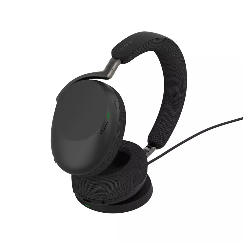 Jabra Evolve3 85 ausinės laidinės ir belaidės, lankelis, skambučiai/muzika, USB Type-C, Bluetooth, juodos