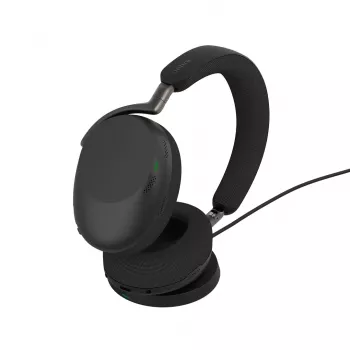 Jabra Evolve3 85 ausinės laidinės ir belaidės, lankelis, skambučiai/muzika, USB Type-C, Bluetooth, juodos