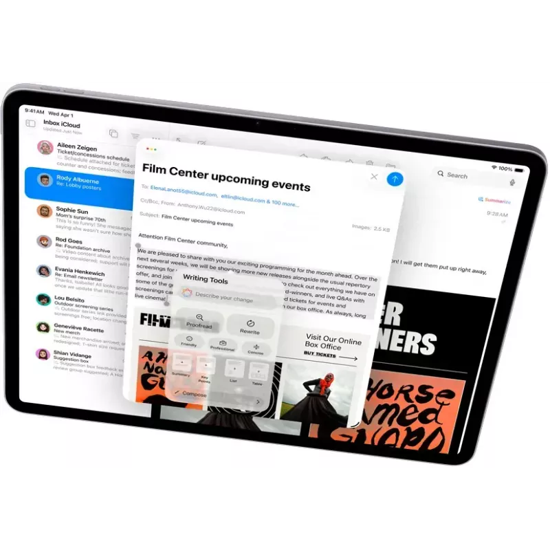 Planšetė Apple iPad Air M4 11 col. (27.9 cm) 256 GB, 12 GB RAM, Wi‑Fi 7, iPadOS 26, Pilka