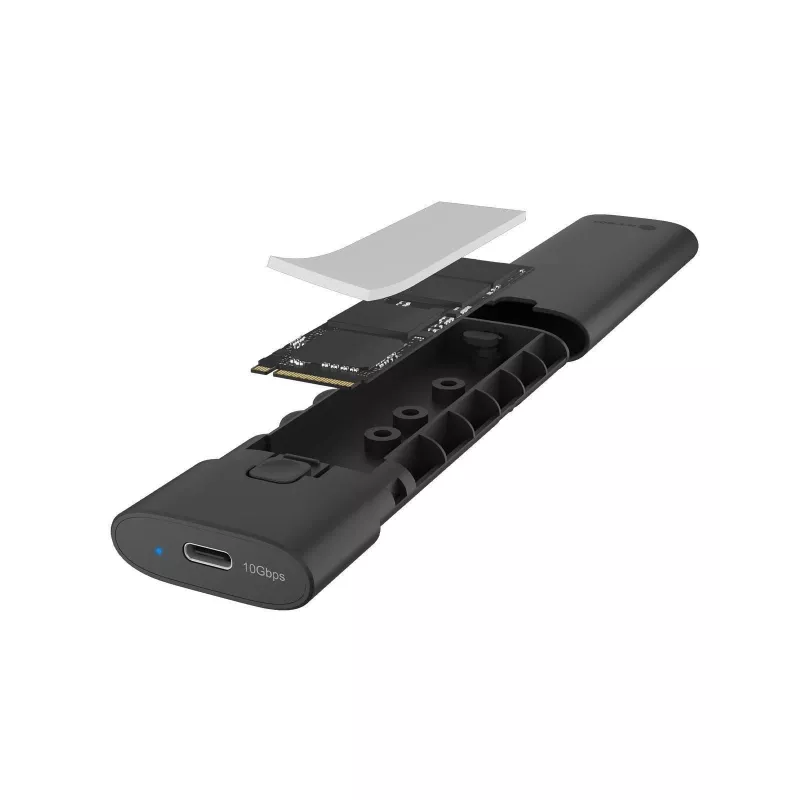 ICY BOX M.2 NVMe korpusas su USB 3.2 Gen 2 Type-C, SSD korpusas, M.2, PCI Express, 10 Gbit/s, Hot-swap, juodas